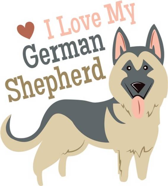Picture of My German Shepherd SVG File