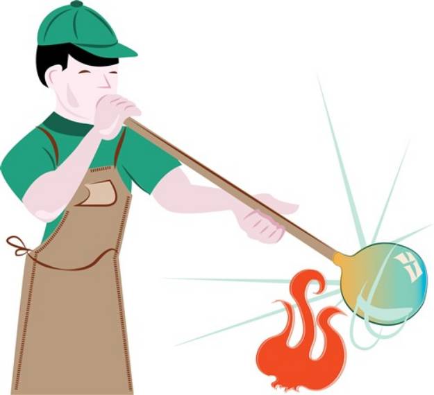 Picture of Glass Blower SVG File