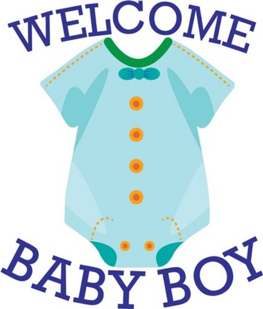 Picture of Welcome Baby Boy SVG File