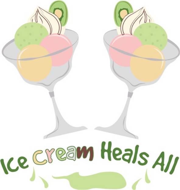 Picture of Ice Cream Heals SVG File