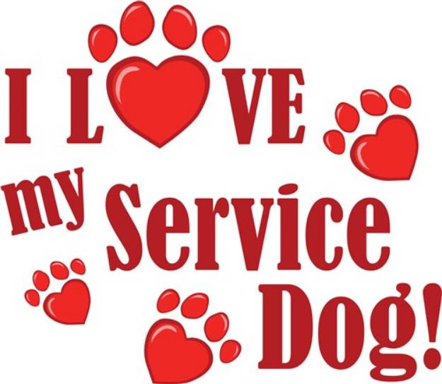 Picture of Service Dog SVG File