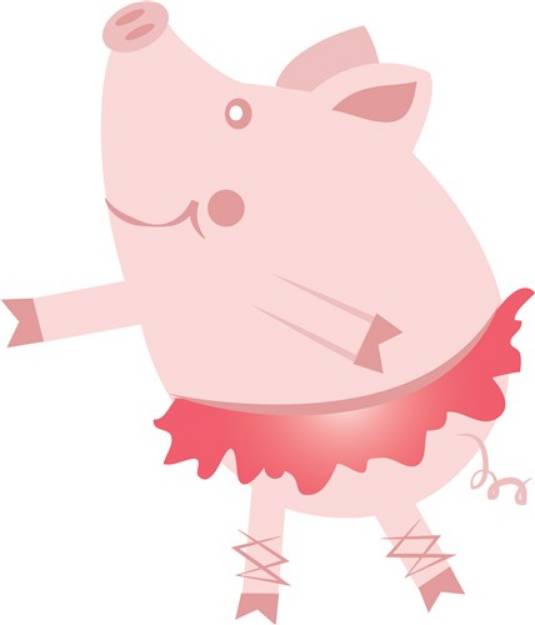 Picture of Ballet Pig SVG File