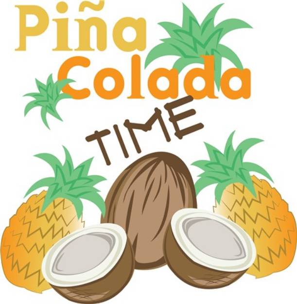 Picture of Pina Colada Time SVG File