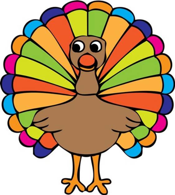 Picture of Colorful Turkey SVG File