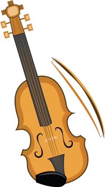 Picture of Violin & Bow SVG File