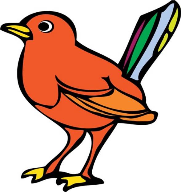 Picture of Colorful Bird SVG File