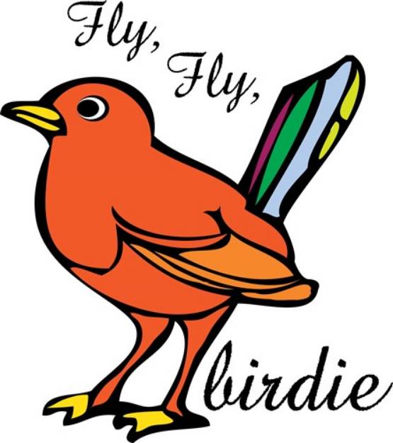 Picture of Fly Birdie SVG File
