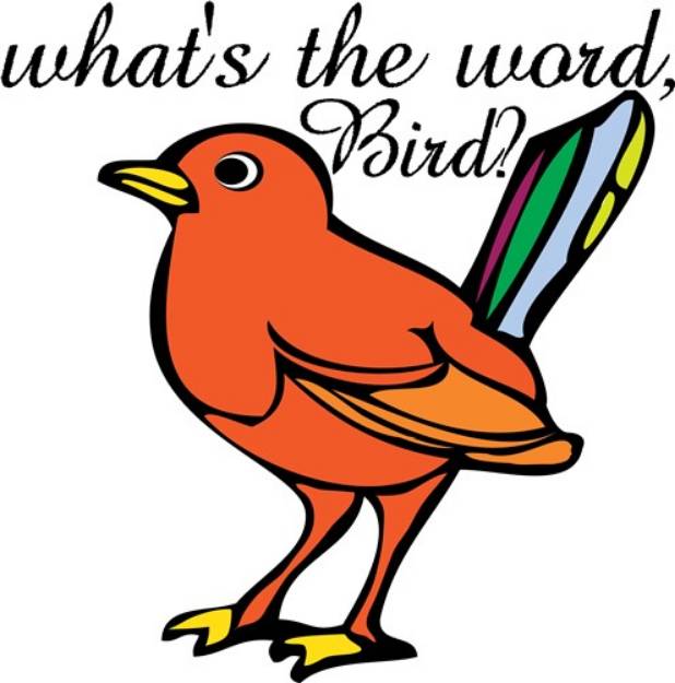 Picture of The Word Bird SVG File