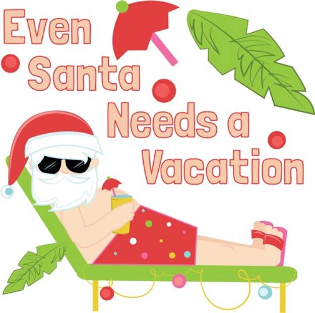 Picture of Santa Needs Vacation SVG File