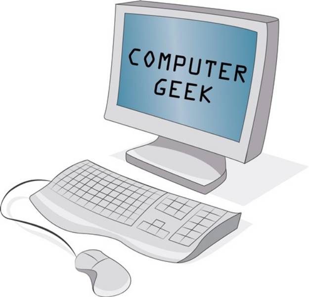 Picture of Computer Geek SVG File