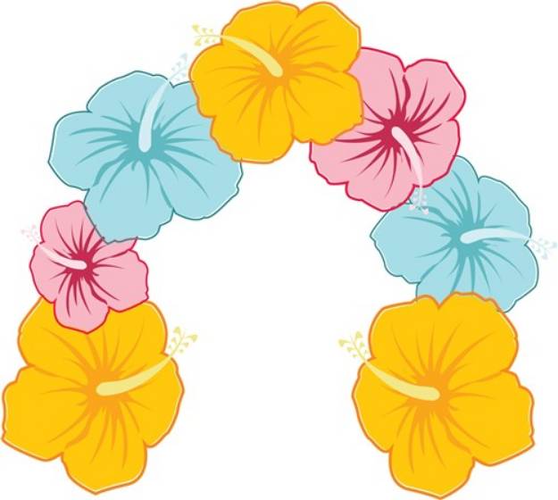 Picture of Tropical Flowers SVG File