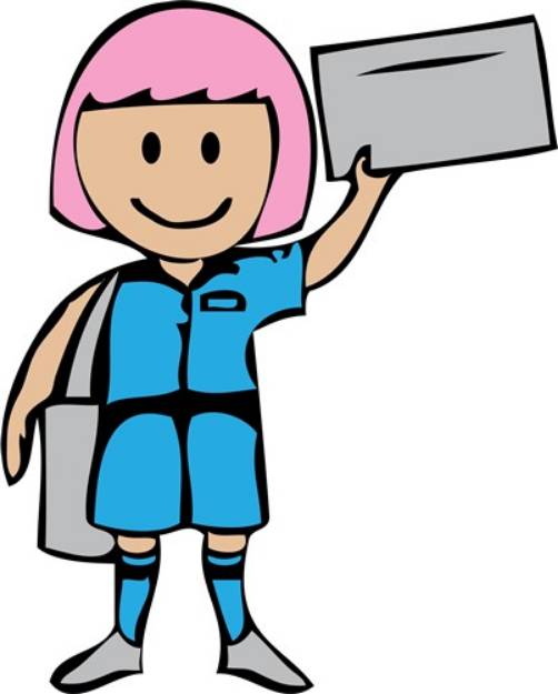 Picture of Mail Lady SVG File