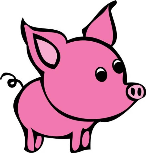 Picture of Pink Pig SVG File