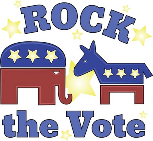 Picture of Rock The Vote SVG File