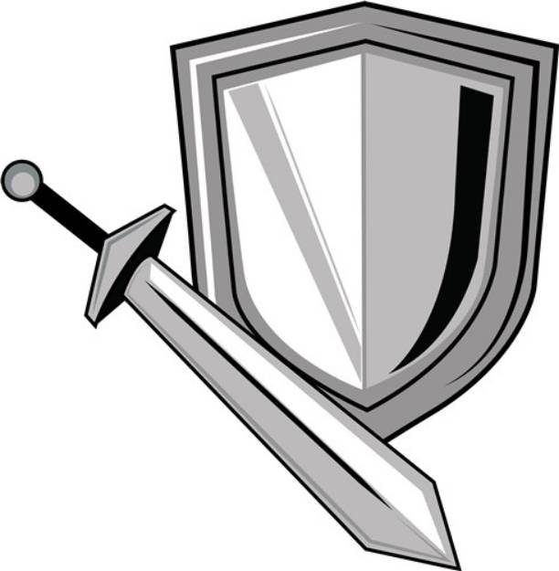 Picture of Sword & Shield SVG File
