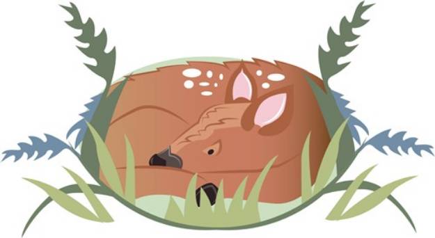Picture of Fawn In Grass SVG File