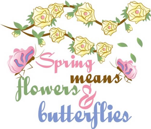 Picture of Flowers & Butterflies SVG File