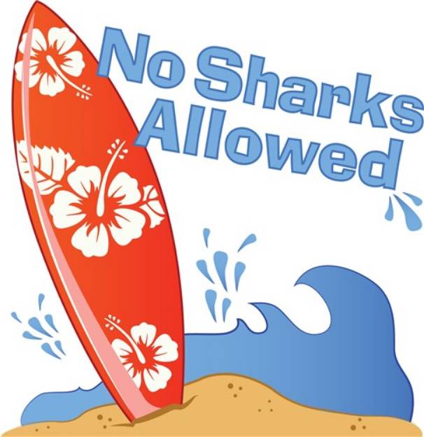 Picture of No Sharks Allowed SVG File