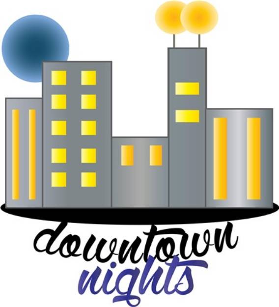 Picture of Downtown Nights SVG File