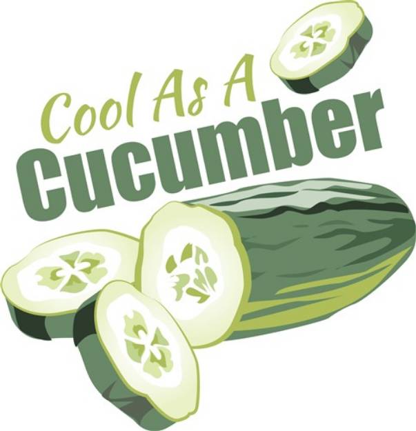 Picture of Cool As Cucumber SVG File