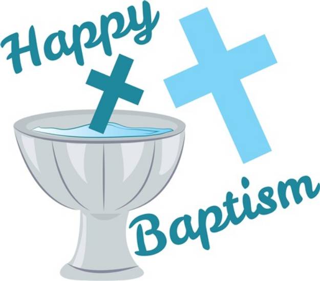 Picture of Happy Baptism SVG File