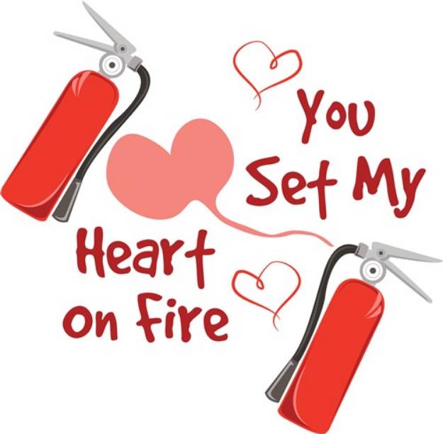 Picture of Heart On Fire SVG File