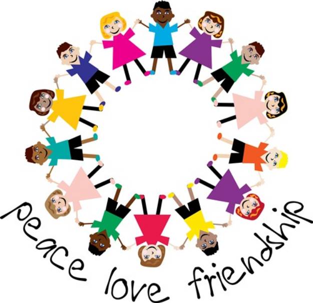 Picture of Peace Love Friendship SVG File