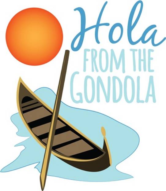 Picture of Hola From Gondola SVG File