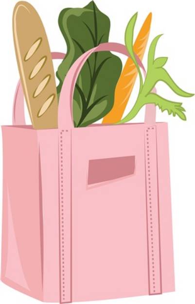Picture of Bag Of Groceries SVG File