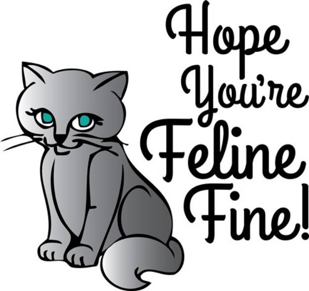 Picture of Feline Fine SVG File