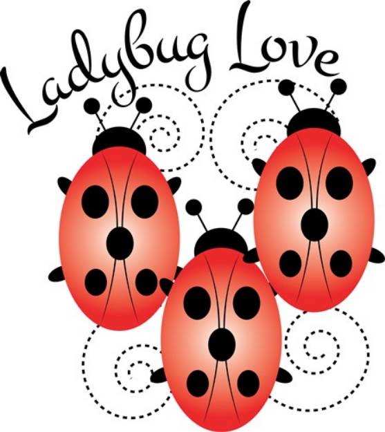 Picture of Ladybug Love SVG File
