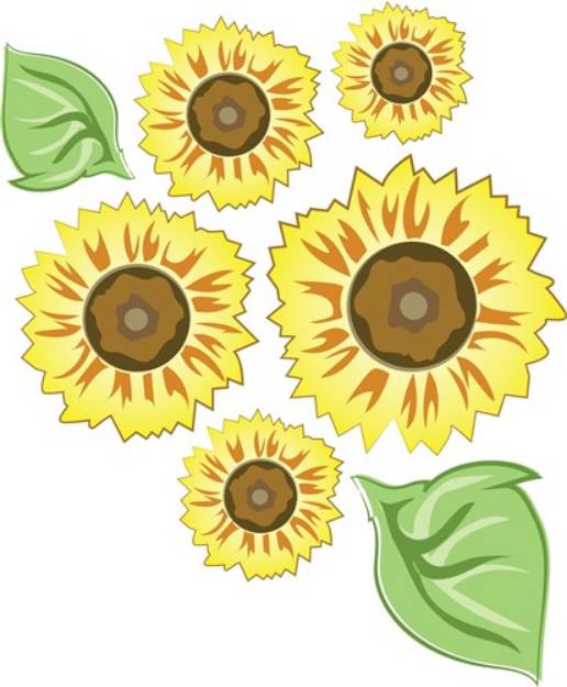 Picture of Sunflowers SVG File