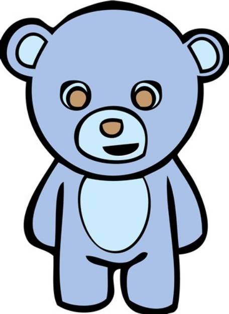 Picture of Blue Teddy SVG File