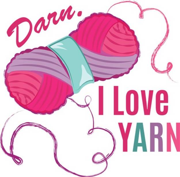Picture of I Love Yarn SVG File