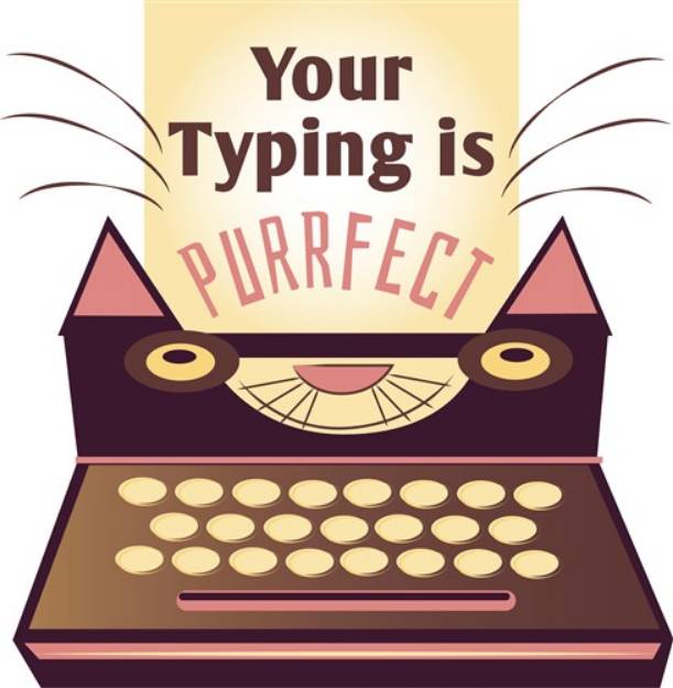 Picture of Typing Is Purrfect SVG File