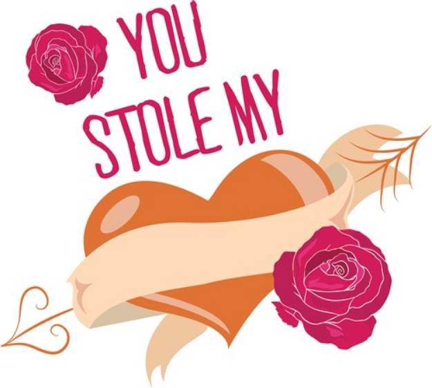 Picture of Stole My Heart SVG File