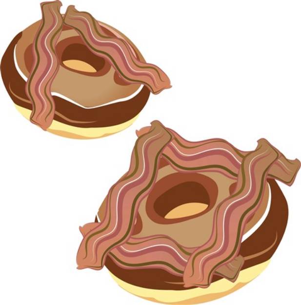 Picture of Bacon Donut SVG File