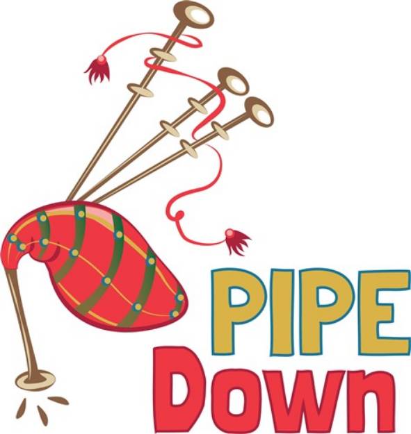 Picture of Pipe Down SVG File