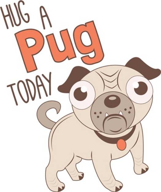 Picture of Hug A Pug SVG File