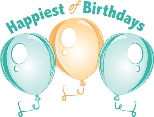 Picture of Happiest Of Birthdays SVG File