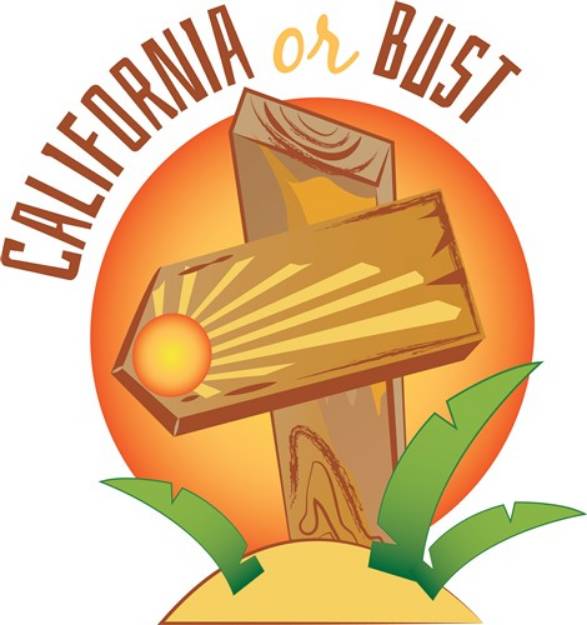 Picture of California Or Bust SVG File