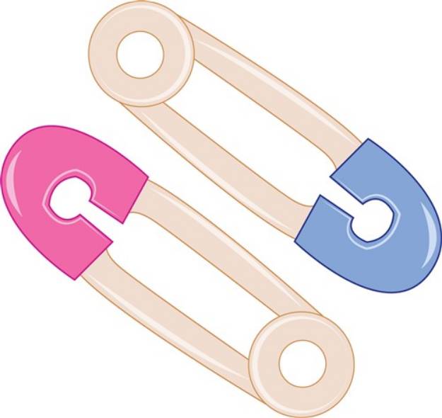 Picture of Diaper Pins SVG File