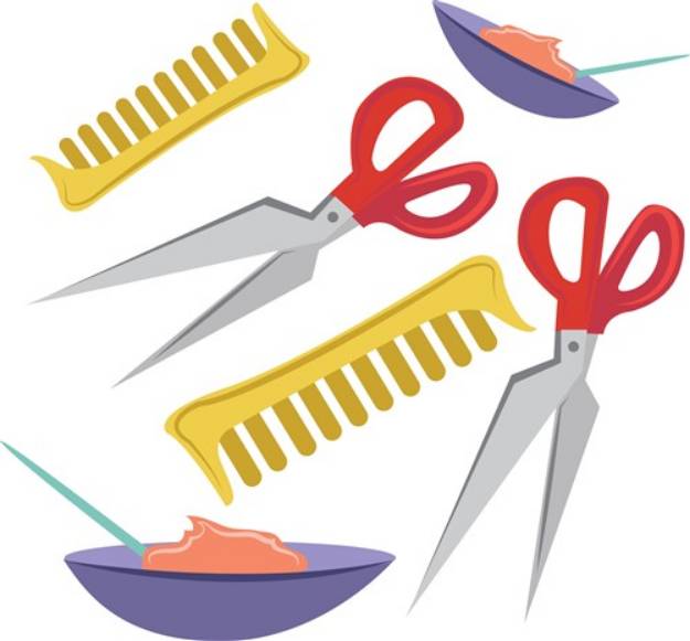 Picture of Beautician Tools SVG File