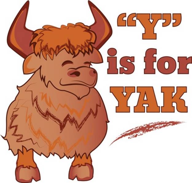 Picture of Y Is For Yak SVG File