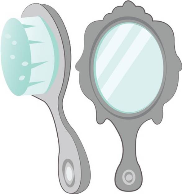 Picture of Brush & Mirror SVG File