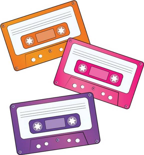 Picture of Cassette Tapes SVG File