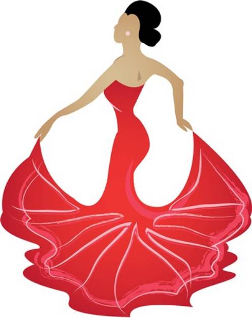 Picture of Spanish Dancer SVG File