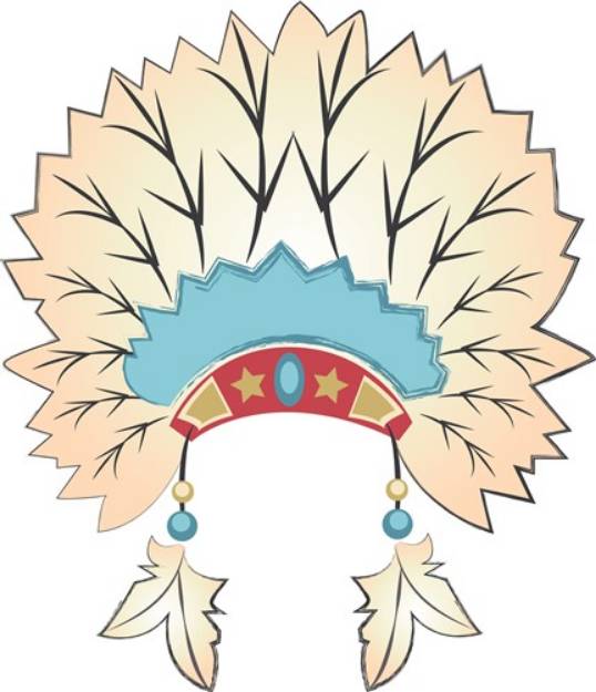 Picture of Feather Headress SVG File