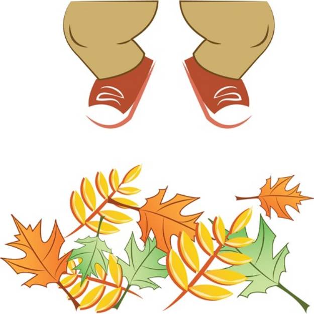 Picture of Jump In Leaves SVG File