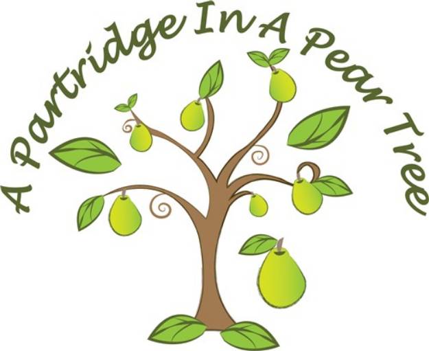 Picture of In Pear Tree SVG File